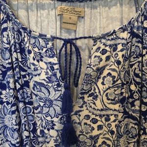 Cute blue and white Luck Brand casual dress